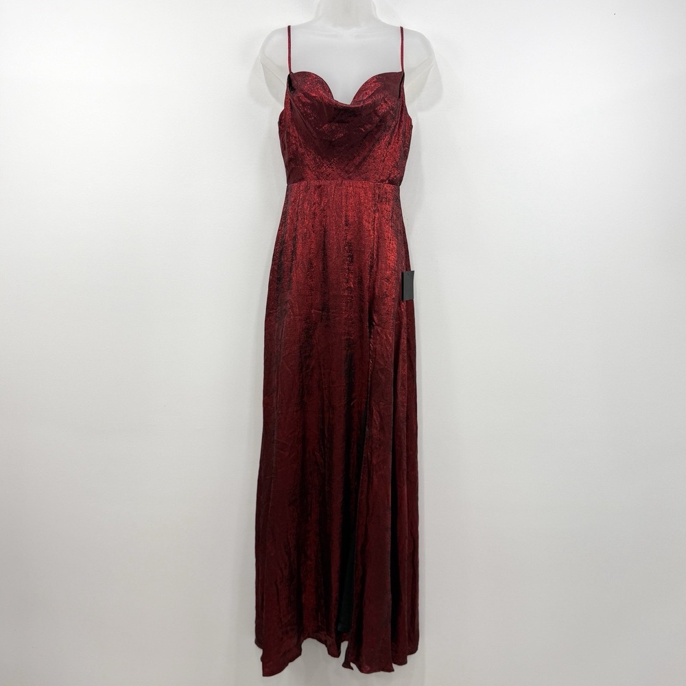 Lulus Shining Just For You Cowl Neck Dress S NWT Red Witchy Vampy Whimsigoth
